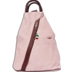 Florence Rucksack Echtleder rosa Damen Rucksacktasche OTF604A