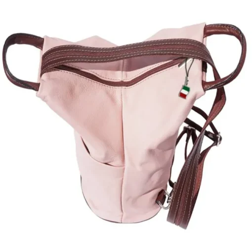 Florence Rucksack Echtleder rosa Damen Rucksacktasche OTF604A