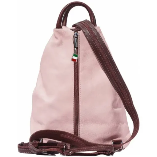 Florence Rucksack Echtleder rosa Damen Rucksacktasche OTF604A
