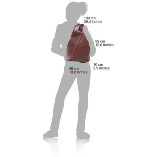 Florence Rucksack Echtleder braun Damen Rucksacktasche OTF604C