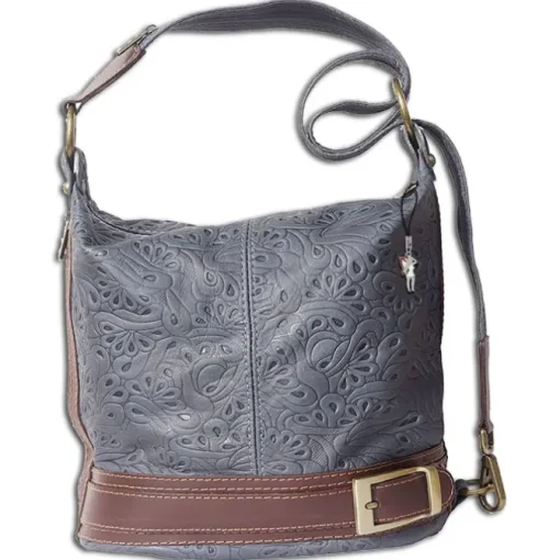 Florence ,Rucksack wandelbar Damen Handtasche Leder grau OTF104K