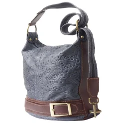 Florence ,Rucksack wandelbar Damen Handtasche Leder grau OTF104K