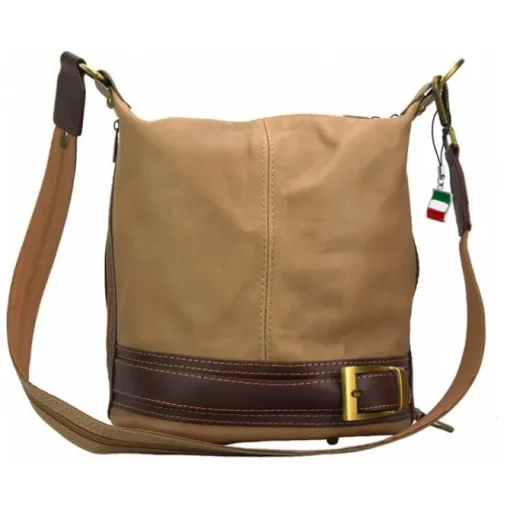 Florence ,Rucksack wandelbar Damen Echt-Leder braun taupe OTF104C
