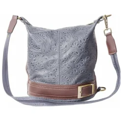 Florence ,Rucksack wandelbar Damen Handtasche Leder grau OTF104K