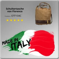 Florence ,Rucksack wandelbar Damen Echt-Leder braun taupe OTF104C