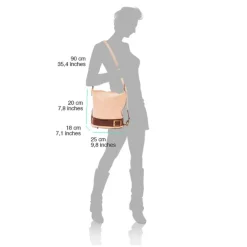 Florence ,Rucksack wandelbar Damen Handtasche Leder braun OTF104N
