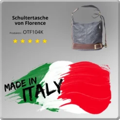 Florence ,Rucksack wandelbar Damen Handtasche Leder grau OTF104K