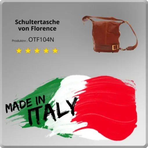 Florence ,Rucksack wandelbar Damen Handtasche Leder braun OTF104N