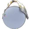 Florence runde Damen echtes Leder Handtasche hellblau OTF819H