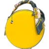 Florence runde Damen echtes Leder Handtasche gelb OTF819Y