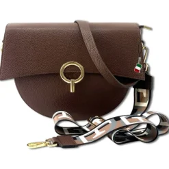 Florence Satteltasche Echtleder Damen dunkelbraun OTF824N