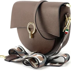 Florence Satteltasche Echtleder Damen dunkelbraun OTF824N