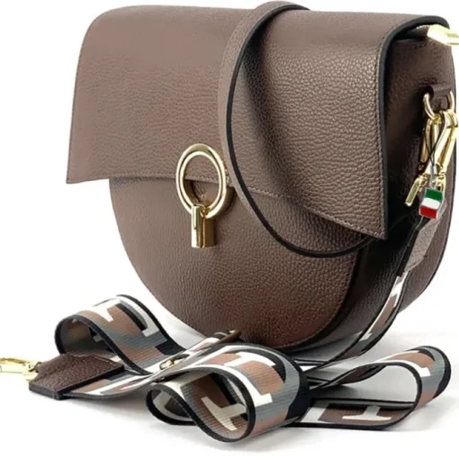 Florence Satteltasche Echtleder Damen dunkelbraun OTF824N