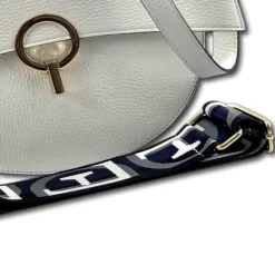 Florence Satteltasche Echtleder Damen weiß OTF824W