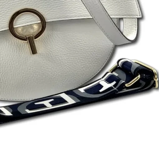 Florence Satteltasche Echtleder Damen weiß OTF824W