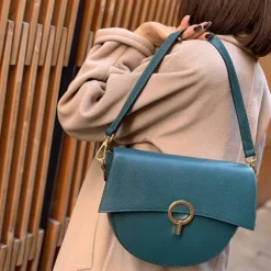 Florence Satteltasche Echtleder Damen dunkelbraun OTF824N