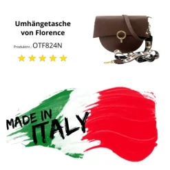 Florence Satteltasche Echtleder Damen dunkelbraun OTF824N