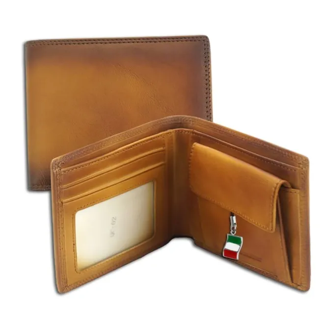 Florence Vintage Portemonnaie Echtleder cognac Brieftasche OPF100C