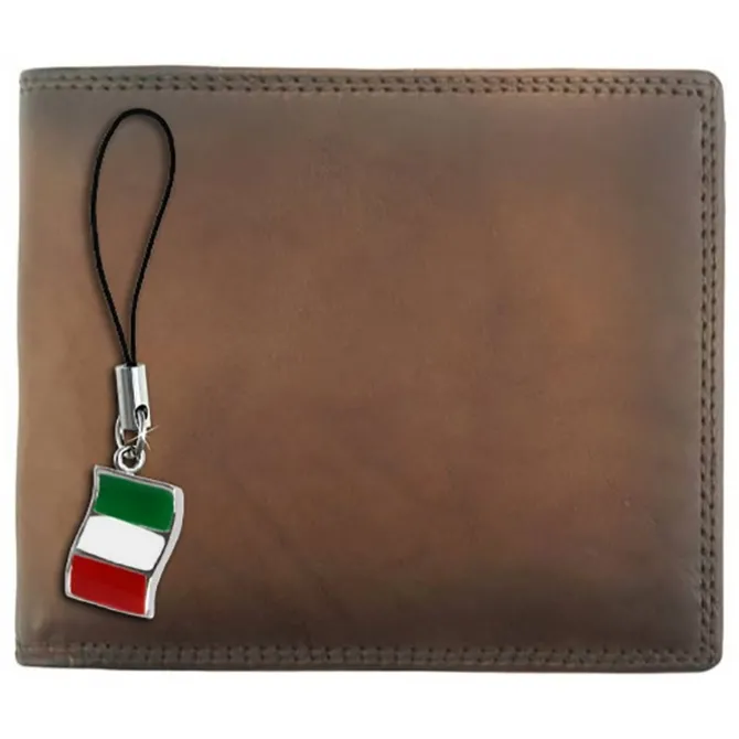 Florence Vintage Portemonnaie echtes Leder braun Brieftasche OPF100N