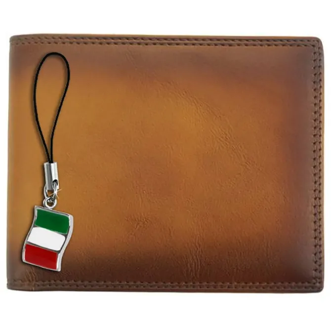 Florence Vintage Portemonnaie Echtleder cognac Brieftasche OPF100C