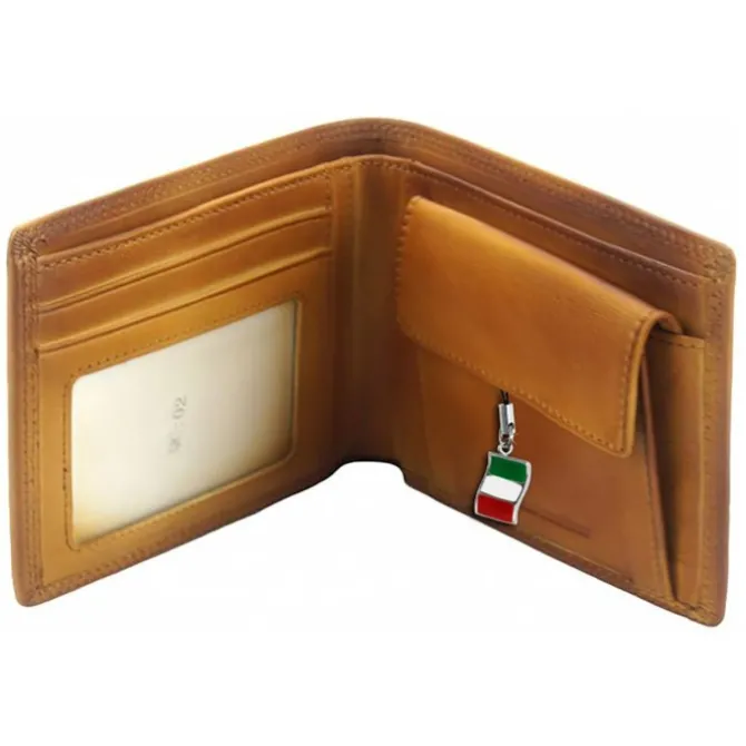Florence Vintage Portemonnaie Echtleder cognac Brieftasche OPF100C