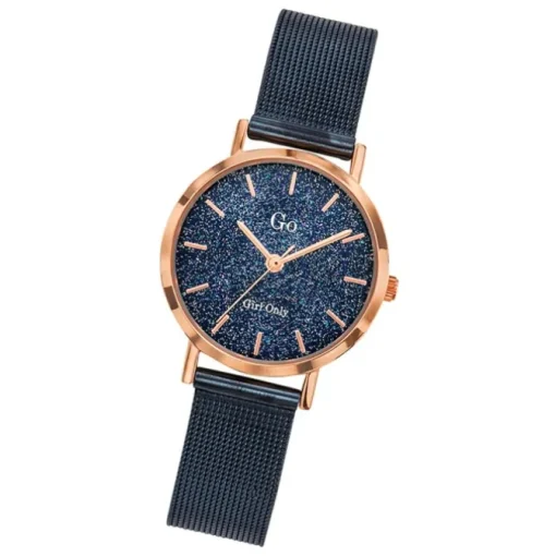 Girl Only GO Damenuhr Analog Quarzuhr mit Edelstahlarmband blau UGO695948
