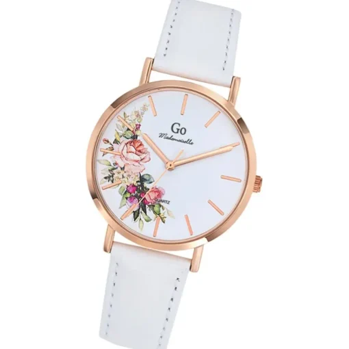 Girl Only GO Damenuhr Analog Quarzuhr mit Lederarmband weiß UGO699257