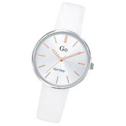 Girl Only GO Damenuhr Analog Quarzuhr mit Lederarmband weiß UGO699313