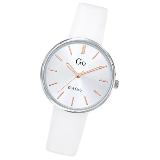 Girl Only GO Damenuhr Analog Quarzuhr mit Lederarmband weiß UGO699313
