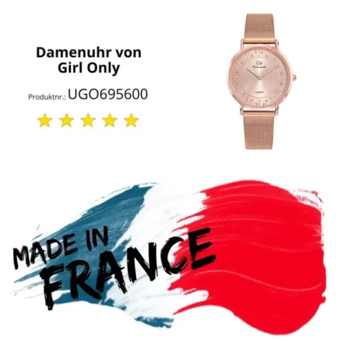 Girl Only GO Damenuhr Analog Quarzuhr mit Edelstahlarmband rosegold UGO695600