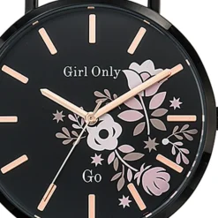 Girl Only GO Damenuhr Analog Quarzuhr mit Edelstahlarmband schwarz UGO695912