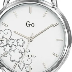 Girl Only GO Damenuhr Analog Quarzuhr mit Lederarmband grau weiß UGO699107