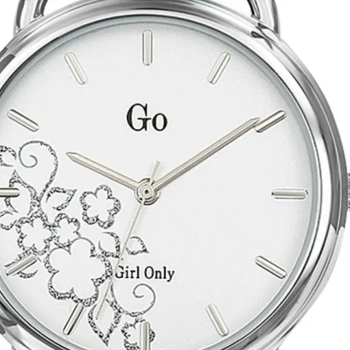 Girl Only GO Damenuhr Analog Quarzuhr mit Lederarmband grau weiß UGO699107