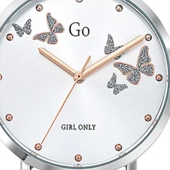 Girl Only GO Damenuhr Analog Quarzuhr mit Lederarmband weiß UGO699346