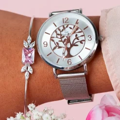 Girl Only GO Damenuhr Analog Quarzuhr mit Edelstahlarmband silber UGO695439