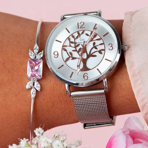 Girl Only GO Damenuhr Analog Quarzuhr mit Edelstahlarmband silber UGO695439