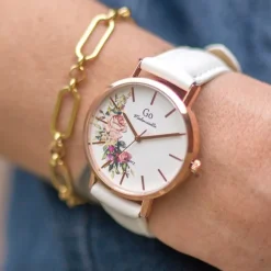 Girl Only GO Damenuhr Analog Quarzuhr mit Lederarmband weiß UGO699257