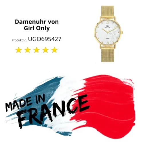 Girl Only GO Damenuhr Analog Quarzuhr mit Edelstahlarmband gold UGO695427