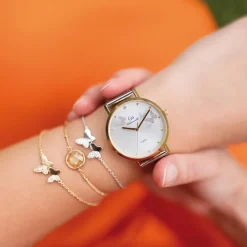 Girl Only GO Damenuhr Analog Quarzuhr mit Edelstahlarmband silber UGO695362