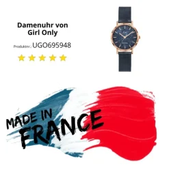 Girl Only GO Damenuhr Analog Quarzuhr mit Edelstahlarmband blau UGO695948