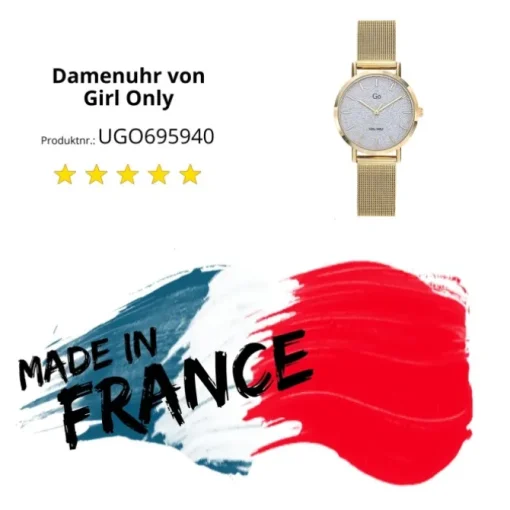 Girl Only GO Damenuhr Analog Quarzuhr mit Edelstahlarmband gold UGO695940