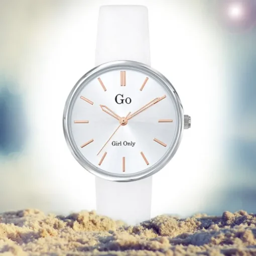 Girl Only GO Damenuhr Analog Quarzuhr mit Lederarmband weiß UGO699313