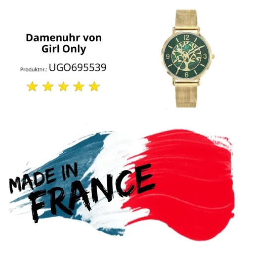 Girl Only GO Damenuhr Analog Quarzuhr mit Edelstahlarmband gold UGO695539