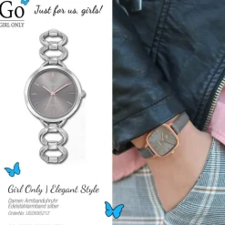 Girl Only GO Damenuhr Analog Quarzuhr mit Edelstahlarmband silber UGO695212