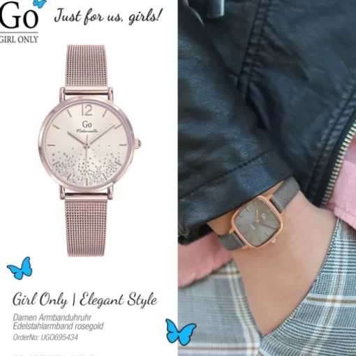Girl Only GO Damenuhr Analog Quarzuhr mit Edelstahlarmband rosegold UGO695434