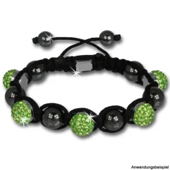 Glitzerkugel hellgrün für Sterlinx London Shamballa Armband SHB00L