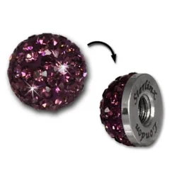 Glitzerkugel lila für Sterlinx London Shamballa Armband SHB00V