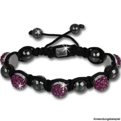 Glitzerkugel lila für Sterlinx London Shamballa Armband SHB00V