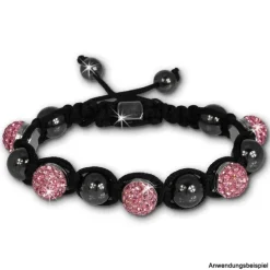Glitzerkugel rosa für Sterlinx London Shamballa Armband SHB00A