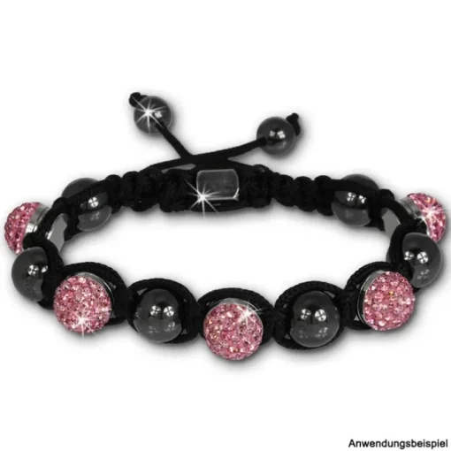 Glitzerkugel rosa für Sterlinx London Shamballa Armband SHB00A
